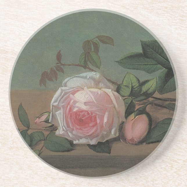 Porta-copos Flores de vida estática em borda de Otto Ottesen (Frente)