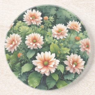 Porta-copos Flores Vegetação Elegante Aquarela