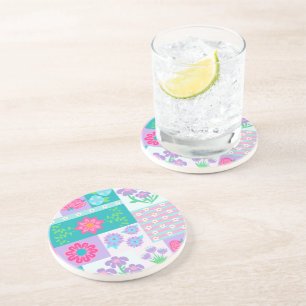 Porta-copos Flores Vibrantes em Flor Design