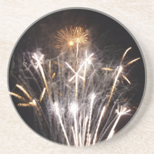Porta-copos Fogos de Artifício Brancos e Dourados II Celebraçã
