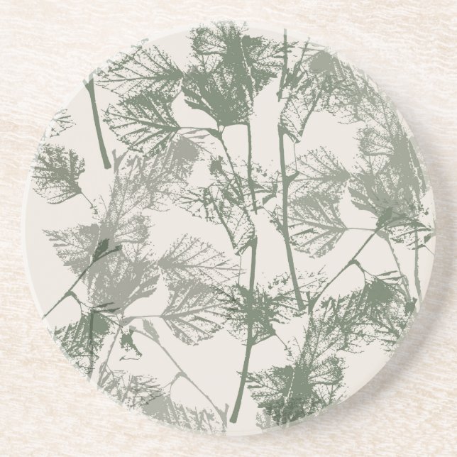 Porta-copos Folhas Botânicas Pressionadas (Frente)