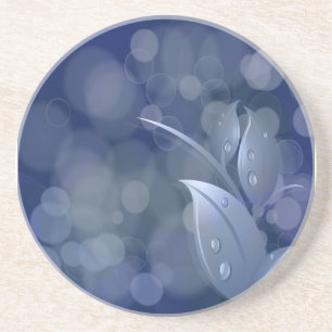 Porta-copos Folhas de Bokeh Azul