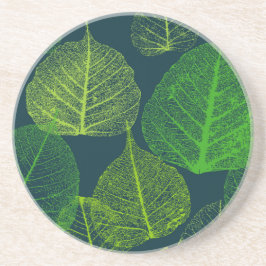 Porta-copos Folhas de esqueleto de estética biofílica