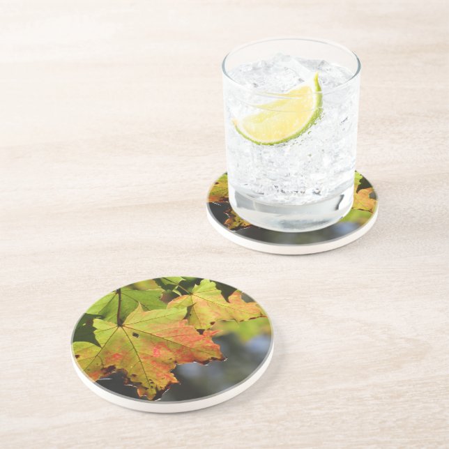 Porta-copos Folhas de outono coloridas (Lateral)