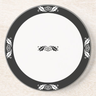 Porta copos - Folhas Holly em preto e branco