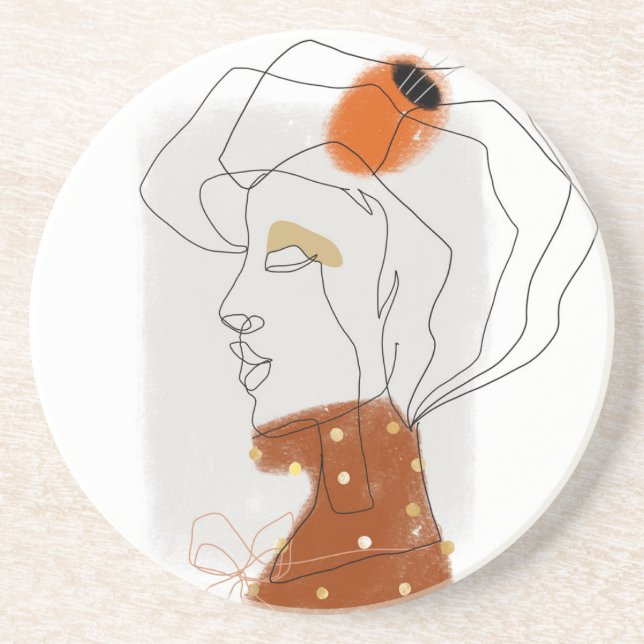 Porta-copos Folhas Tropicais, Design de padrão sem costura. (Frente)