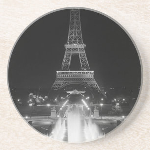 Porta-copos Fonte de Paris vintage Torre Eiffel noite