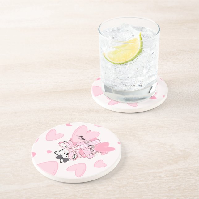 Porta-copos For Cat Lovers & Readers – Bookish Drink Coaster (Lateral)
