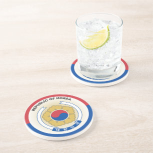 Porta-copos Forma do Círculo Emblema Nacional da Coreia do Sul