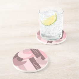 Porta-copos Formas Marrons Geométricas Boêmicas Rosa