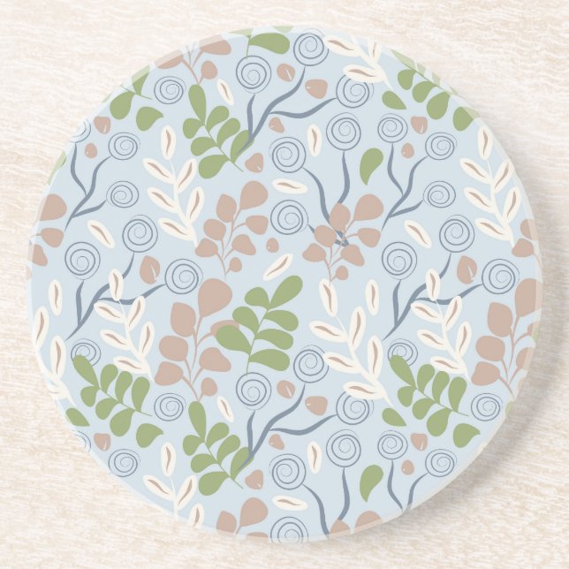 Porta-copos Formas orgânicas botânicas (Frente)