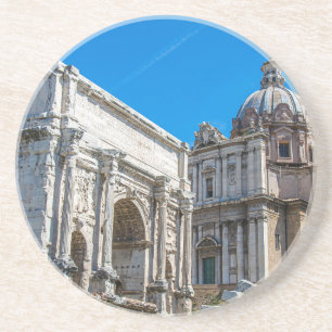Porta-copos Fórum Romano arruina em Roma, Itália