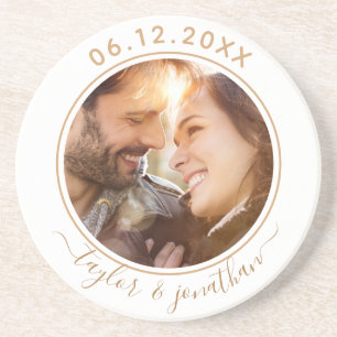 Porta-copos Foto Personalizada Clássica do Casamento Moderno 