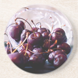 Porta-copos Fotografia de Cerejas Vermelhas Frescas