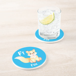 Porta-copos Fox personalize ABC: Carta F - Adicione seu nome