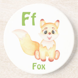 Porta-copos Fox personalize ABC: Carta F - Adicione seu nome
