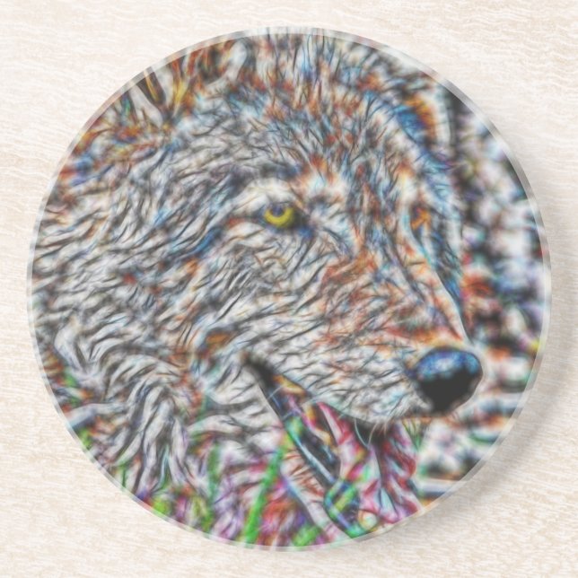 Porta-copos Fractal Wolf (Frente)