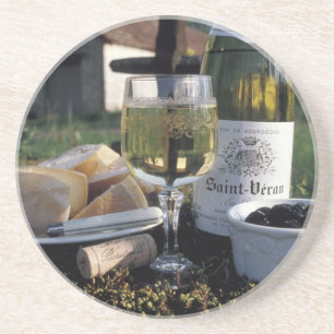 Porta-copos França, Borgonha, Chablis. Vinho local e