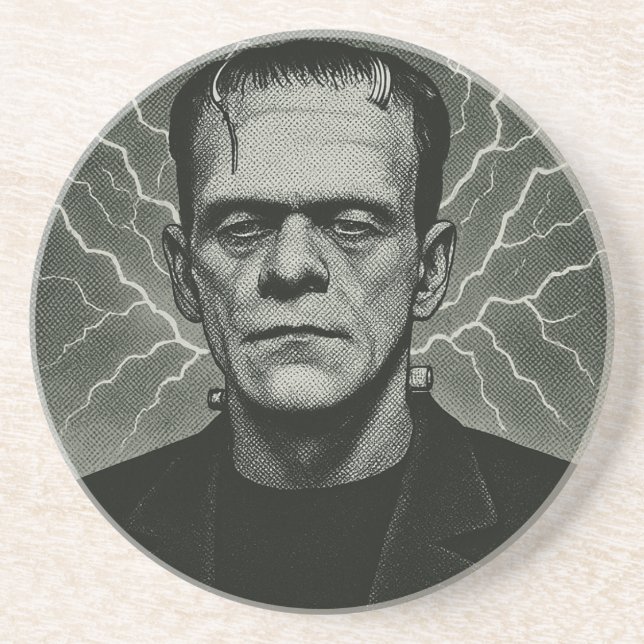 Porta-copos Frankenstein Electricity Art (Frente)