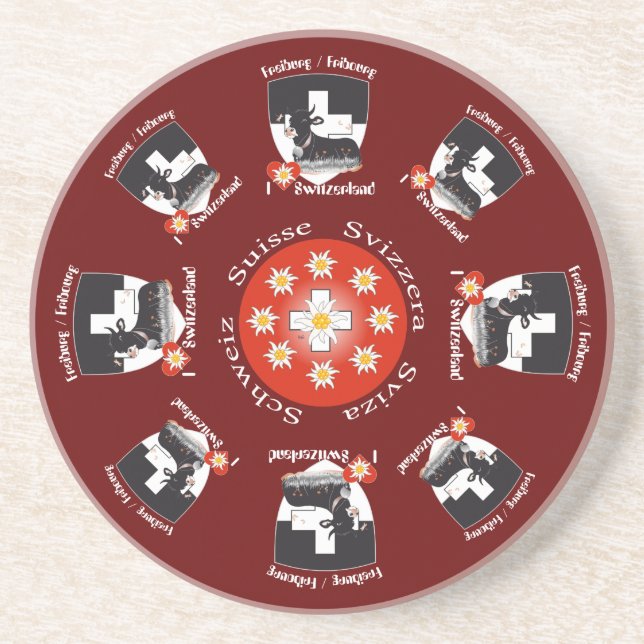 Porta-copos Friburgo - Schweiz - Suisse Untersetzer (Frente)