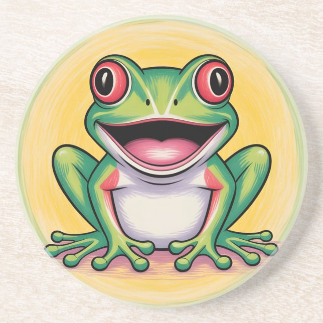 Porta-copos Frog’s Gentle Smile (Frente)