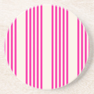 Porta-copos Fuchsia e beige cinco listras padrão