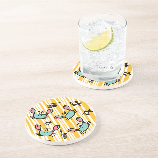 Porta-copos Fun Seafood Crab Fish  (Lateral)