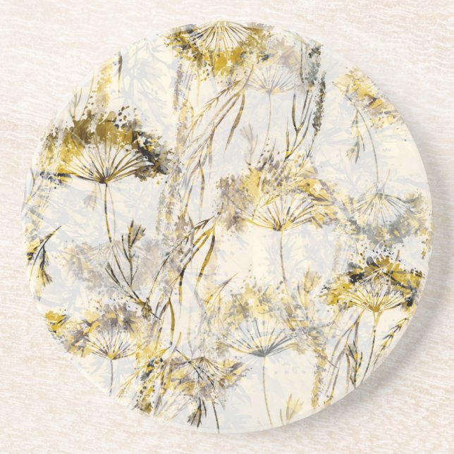 Porta-copos fundo aquarela abstrato: dandelion, juniper (Frente)