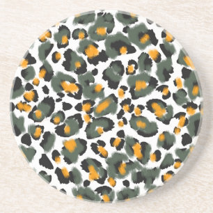Porta-copos Fundo de Impressão de Animais Leopard