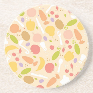 Porta-copos Fundo do teste padrão do cozinhar do vegetariano