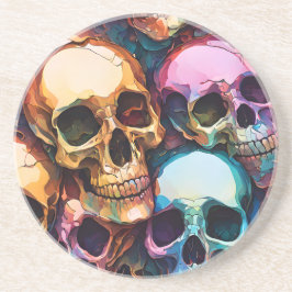Porta-copos Funky Skulls