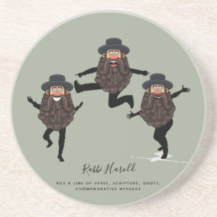 Porta-copos FUNNY Dancing RABBI Personalizado com Texto