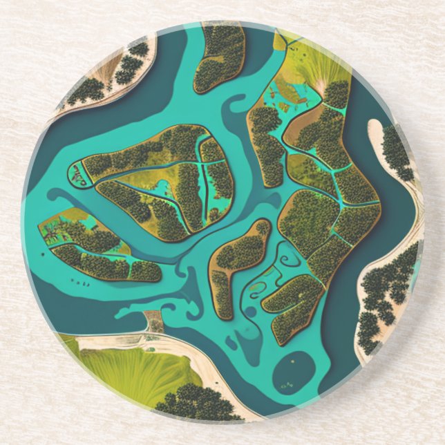 Porta-copos Futuristic Marshlands (Frente)
