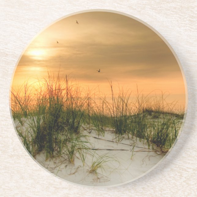 Porta-copos Gaivotas no nascer do sol (Frente)