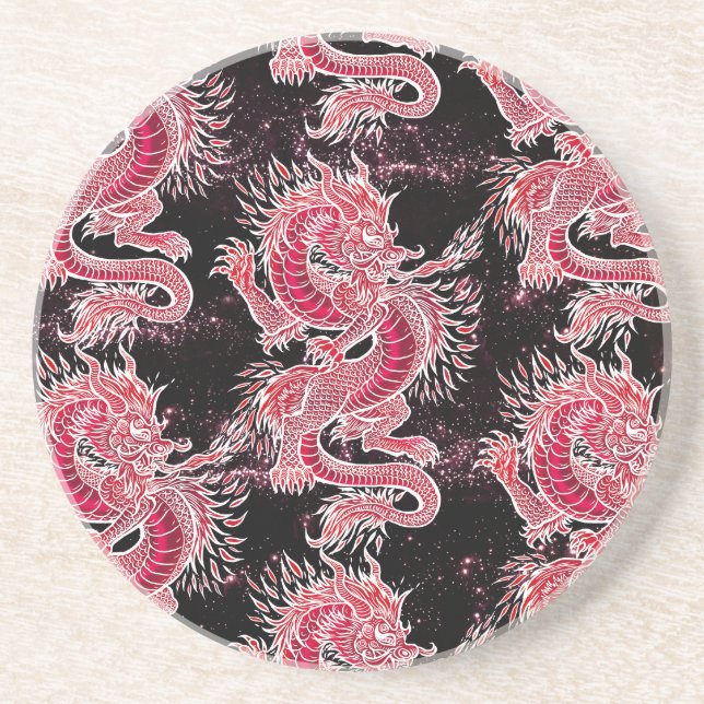 Porta-copos Galáxia do Dragão Vermelho (Frente)