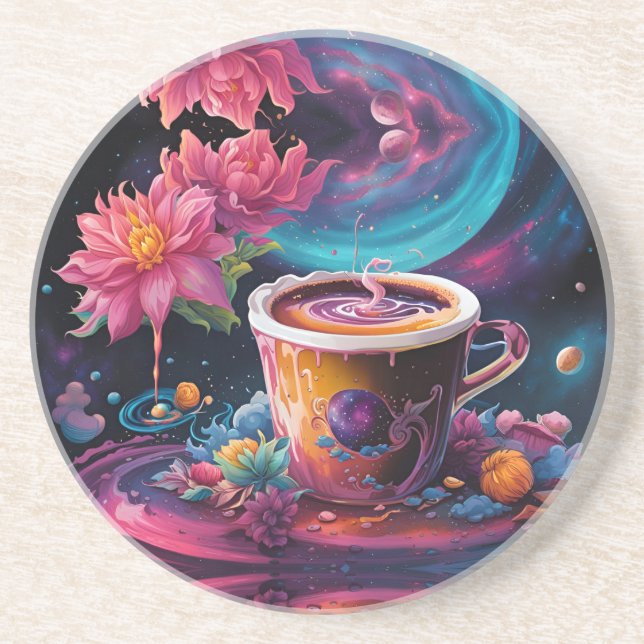 Porta-copos Galaxy Garden Coffee Art (Frente)