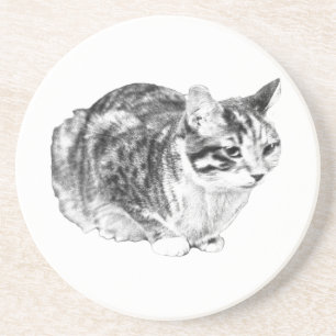 Porta-copos Galeria Pequena: Tabby em Cushion