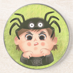 Porta-copos Garoto bonitinho numa fantasia de aranha Candy Tin