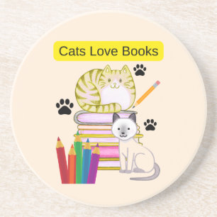 Porta-copos Gato Ama Livros
