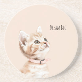 Porta-copos Gato Branco de Pêssego