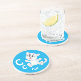 Porta-copos Gato personalizado ABC: Letra C - Adicione seu Nom