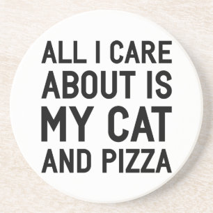 Porta-copos Gato & pizza