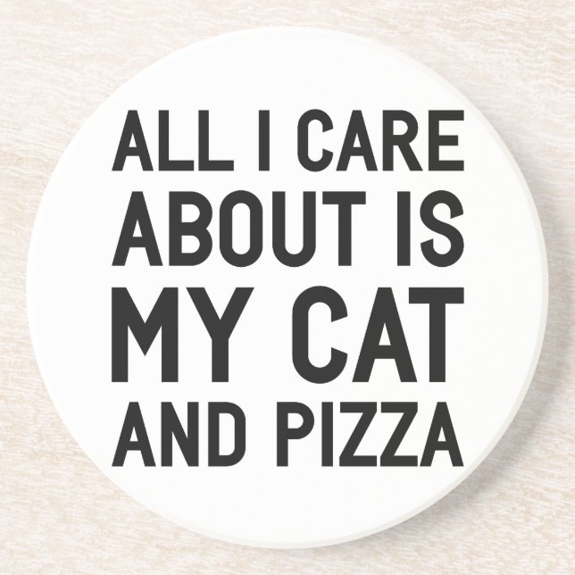 Porta-copos Gato & pizza (Frente)