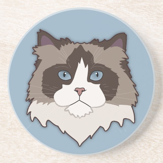 Porta-copos Gato Ragdoll (Frente)