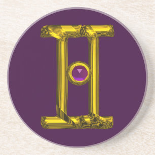 Porta-copos GEMINI ZODIAC BIRTHDAY JEWEL Purple Alexandrite