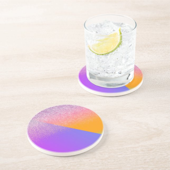 Porta-copos Geométrico Moderno Glitter Triângulo Ombre Duas Co (Lateral)