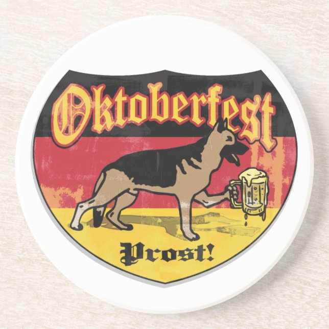 Porta-copos German shepherd Oktoberfest (Frente)