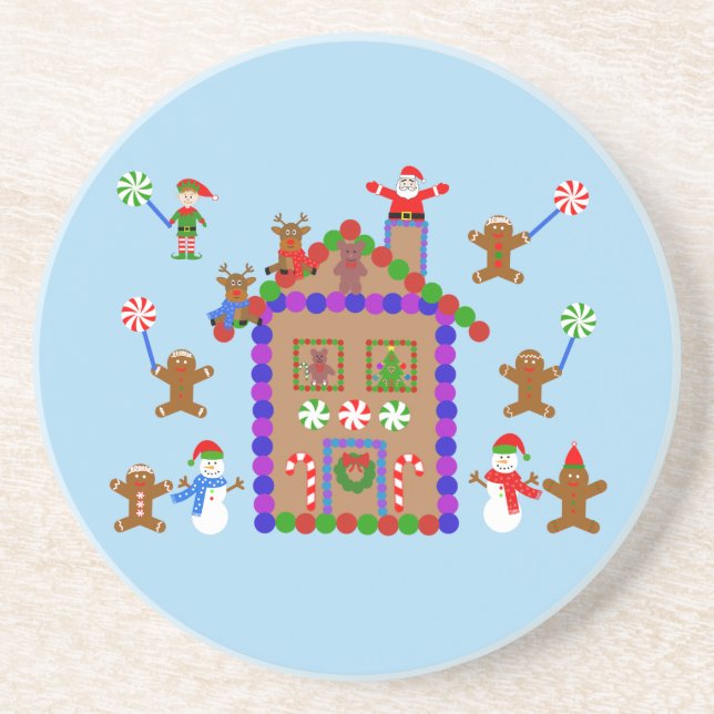 Porta-copos Gingerbread House #2 Coaster (Frente)