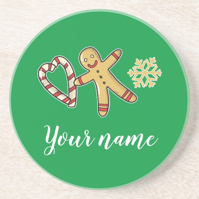 Porta-copos Gingerbreadman Love (Frente)