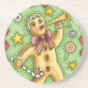 Porta-copos Gingercake Man Blown Horn, Candy de Natal